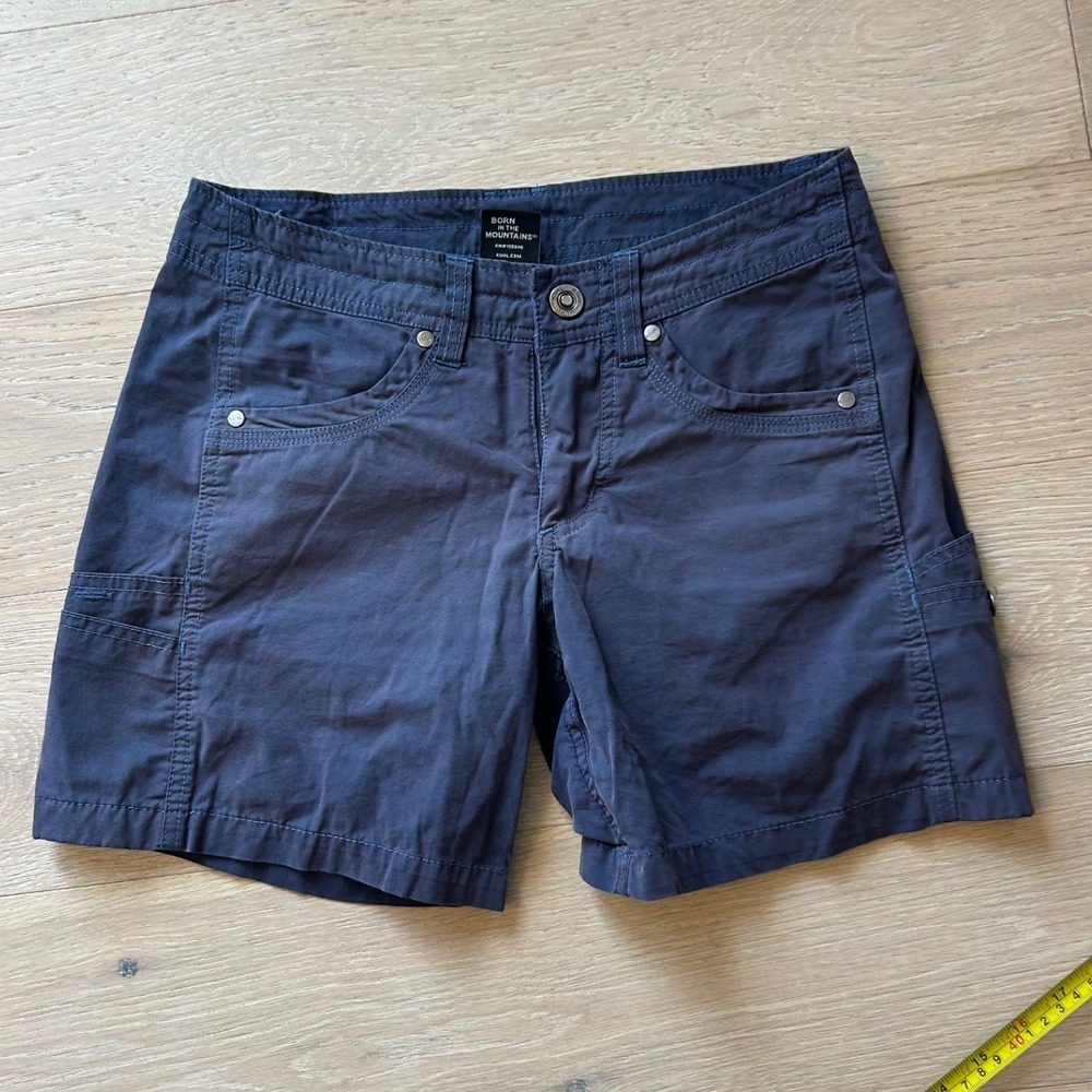 Kuhl Born in the Mountains Navy Blue Hiking Shorts Womens Size 2 Multi-Pocket